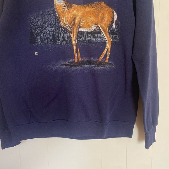 vintage 80s full moon buck sweatshirt - Picture 3 of 5